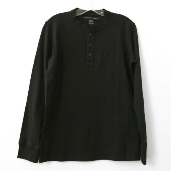 American Eagle - Cozy Casual 3 Button Longsleeve Pullover - Picture 2 of 8